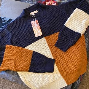 -SOLD- ROMWE Color Block Sweater